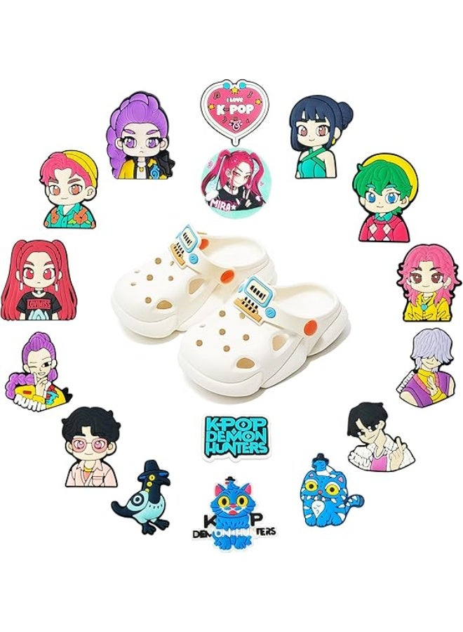 Womdee Shoe Charms for Kids,Women Cartoon Shoe Decoration for Shoes Bracelet Wristband Clog Sandals Birthday Gifts - Image 2